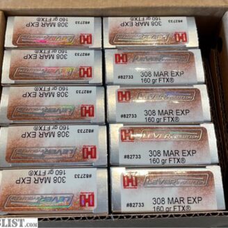 Hornady Leverevolution .308 Marlin Express 160gr Case 200rds
