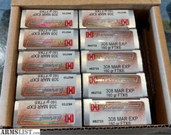 Hornady Leverevolution .308 Marlin Express 160gr Case 200rds