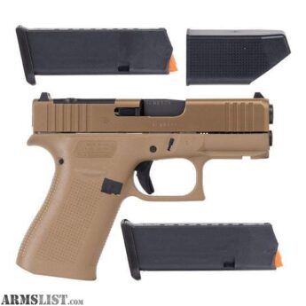 Glock 43X MOS Coyote 9mm 2/10rd