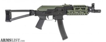 PSA Soviet Arms AK-V 9mm Triangle Folding Pistol with ODG Picatinny Dust Cover, and ODG M-Lok Handguard